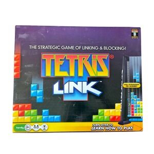 Tetris Link Strategy Board Game 2-4 Players Ages 6+ Linking and Blocking Game
